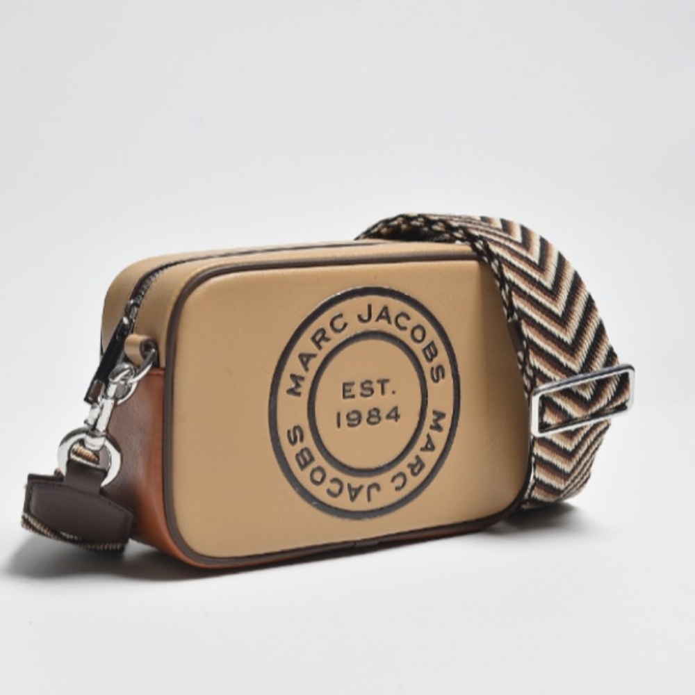 Marc Jacobs Embossed Logo Leather Camera Bag Crossbody